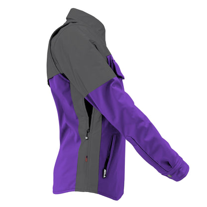 SoftShell Reflective Purple Nebula Winter Jacket for Women - with Pads