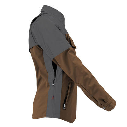 SoftShell Reflective Brown Nebula Winter Jacket for Women - with Pads
