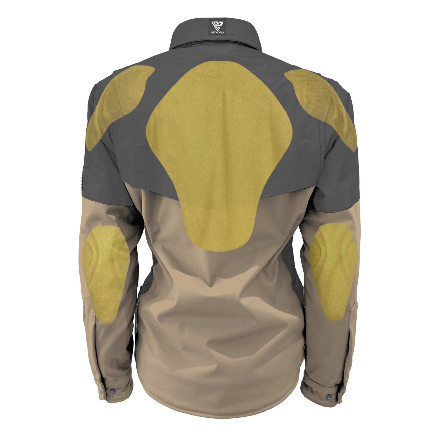 SoftShell Reflective Khaki Nebula Winter Jacket for Women - with Pads