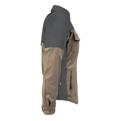 SoftShell Reflective Khaki Nebula Winter Jacket for Women - with Pads