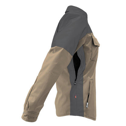 SoftShell Reflective Khaki Nebula Winter Jacket for Women - with Pads