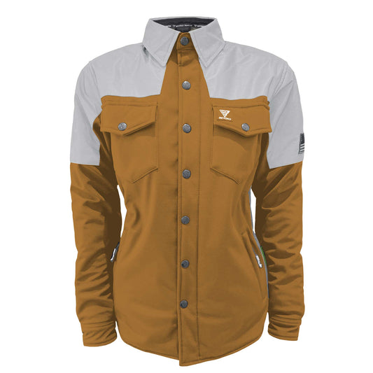 SoftShell Reflective Mustard Eclipse Winter Jacket for Women - with Pads