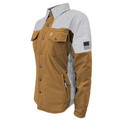 SoftShell Reflective Mustard Eclipse Winter Jacket for Women - with Pads