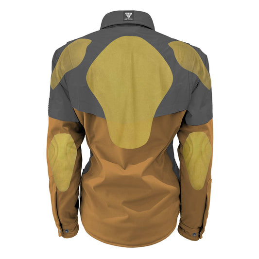 SoftShell Reflective Mustard Nebula Winter Jacket for Women - with Pads