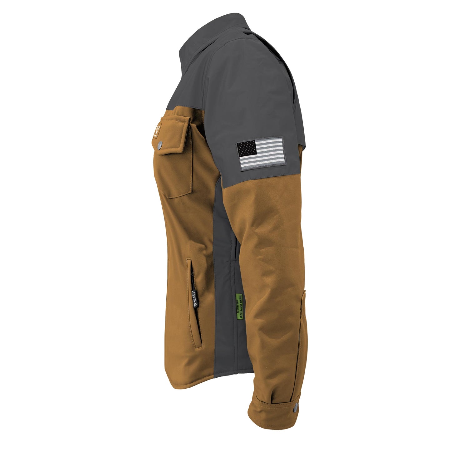 SoftShell Reflective Mustard Nebula Winter Jacket for Women - with Pads