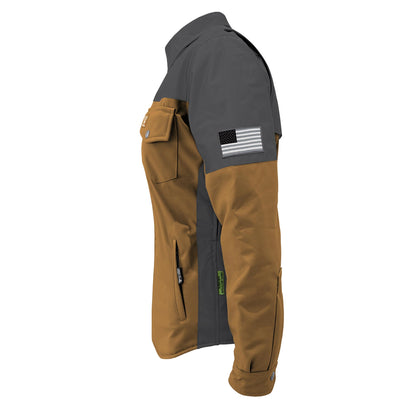 SoftShell Reflective Mustard Nebula Winter Jacket for Women - with Pads