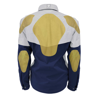 SoftShell Reflective Navy Blue Eclipse Winter Jacket for Women - with Pads