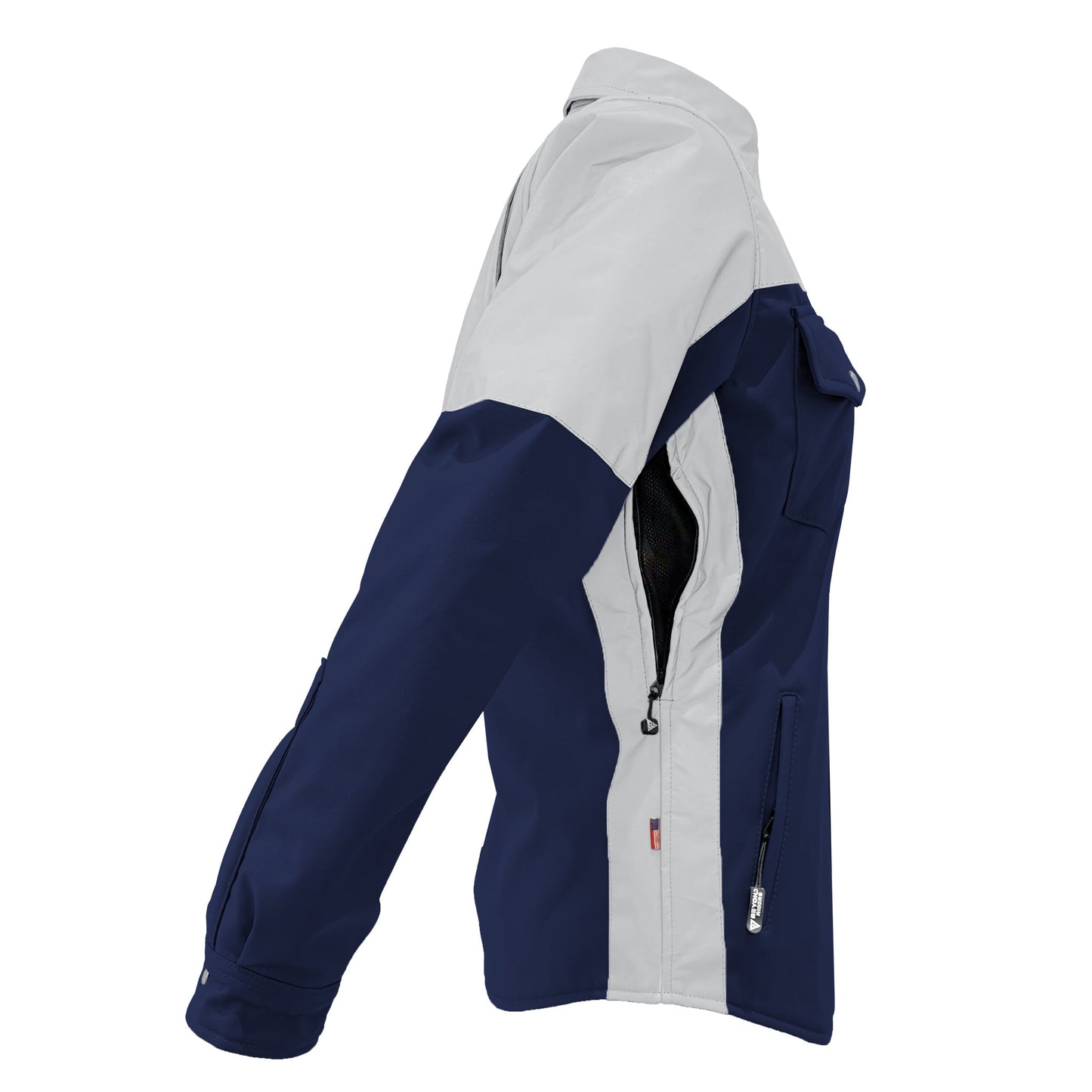 SoftShell Reflective Navy Blue Eclipse Winter Jacket for Women - with Pads