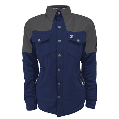 SoftShell Reflective Navy Blue Nebula Winter Jacket for Women - with Pads
