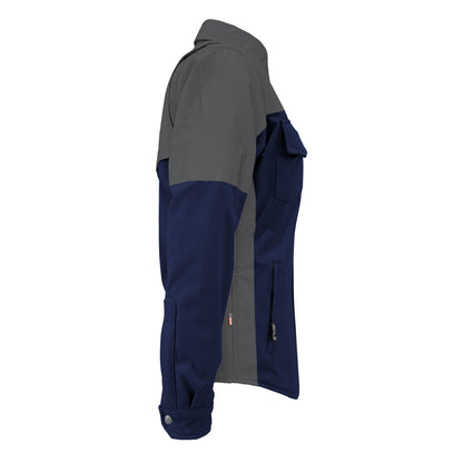 SoftShell Reflective Navy Blue Nebula Winter Jacket for Women - with Pads