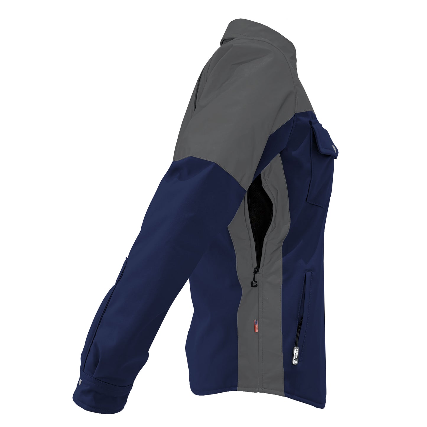 SoftShell Reflective Navy Blue Nebula Winter Jacket for Women - with Pads