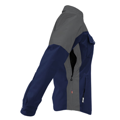 SoftShell Reflective Navy Blue Nebula Winter Jacket for Women - with Pads