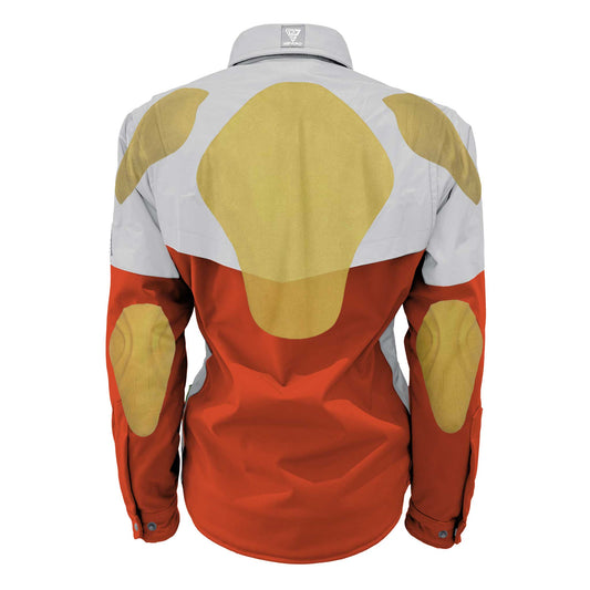 SoftShell Reflective Orange Eclipse Winter Jacket for Women - with Pads