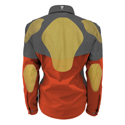 SoftShell Reflective Orange Nebula Winter Jacket for Women - with Pads