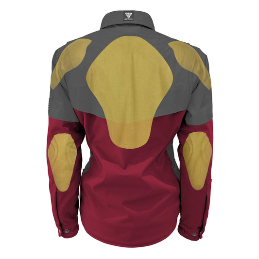 SoftShell Reflective Red Maroon Nebula Winter Jacket for Women - with Pads