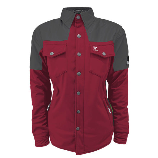 SoftShell Reflective Red Maroon Nebula Winter Jacket for Women - with Pads