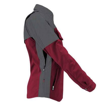 SoftShell Reflective Red Maroon Nebula Winter Jacket for Women - with Pads