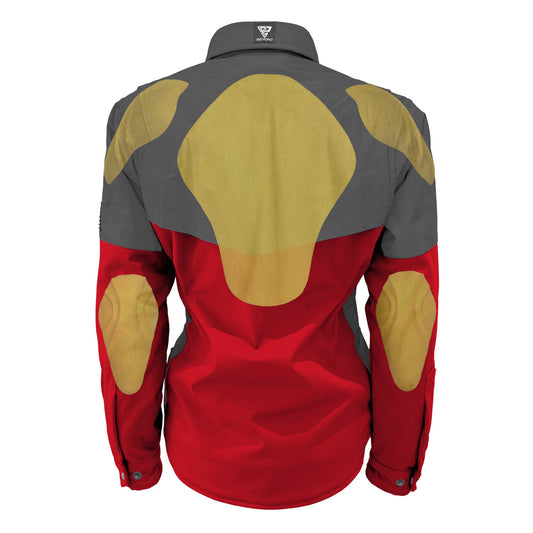 SoftShell Reflective Red Nebula Winter Jacket for Women - with Pads