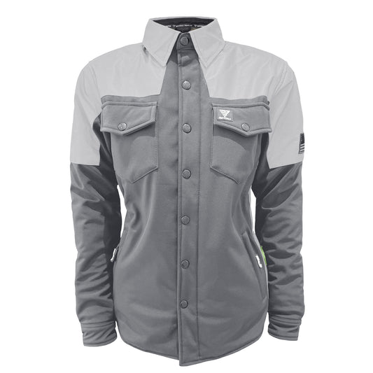 SoftShell Reflective "Twilight Titanium" Winter Jacket for Women - Grey Matte with Pads