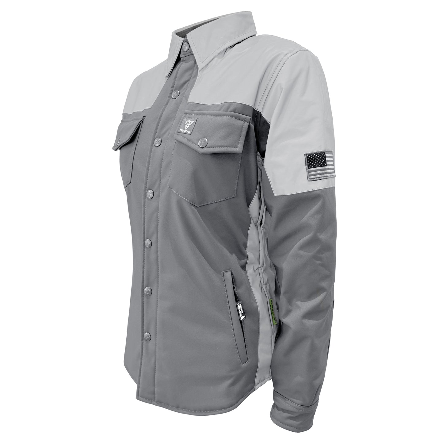 SoftShell Reflective "Twilight Titanium" Winter Jacket for Women - Grey Matte with Pads
