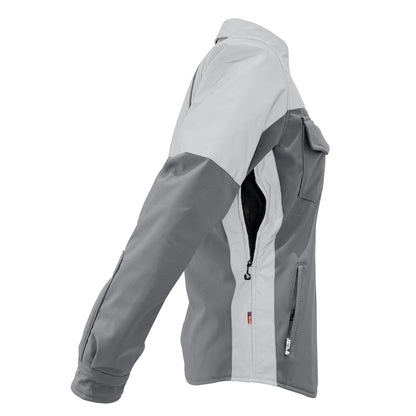 SoftShell Reflective "Twilight Titanium" Winter Jacket for Women - Grey Matte with Pads