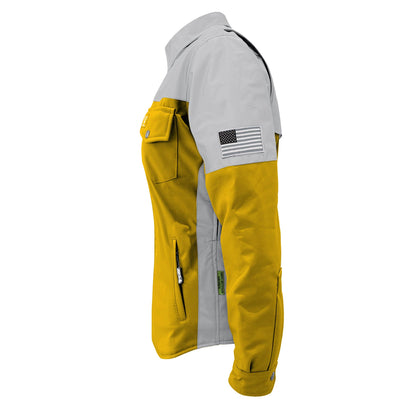 SoftShell Reflective Yellow Eclipse Winter Jacket for Women - with Pads