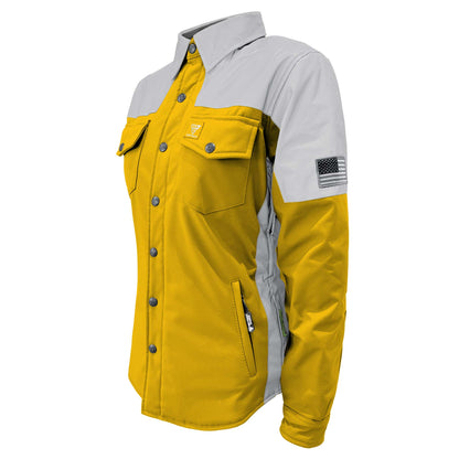 SoftShell Reflective Yellow Eclipse Winter Jacket for Women - with Pads