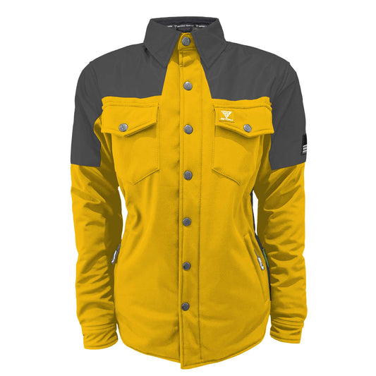SoftShell Reflective Yellow Nebula Winter Jacket for Women - with Pads