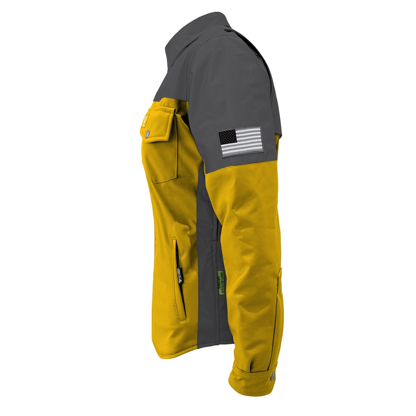 SoftShell Reflective Yellow Nebula Winter Jacket for Women - with Pads