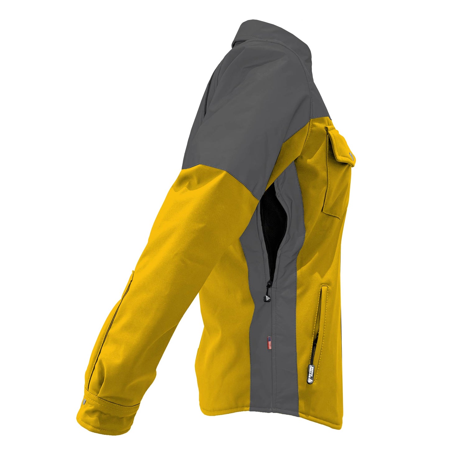 SoftShell Reflective Yellow Nebula Winter Jacket for Women - with Pads