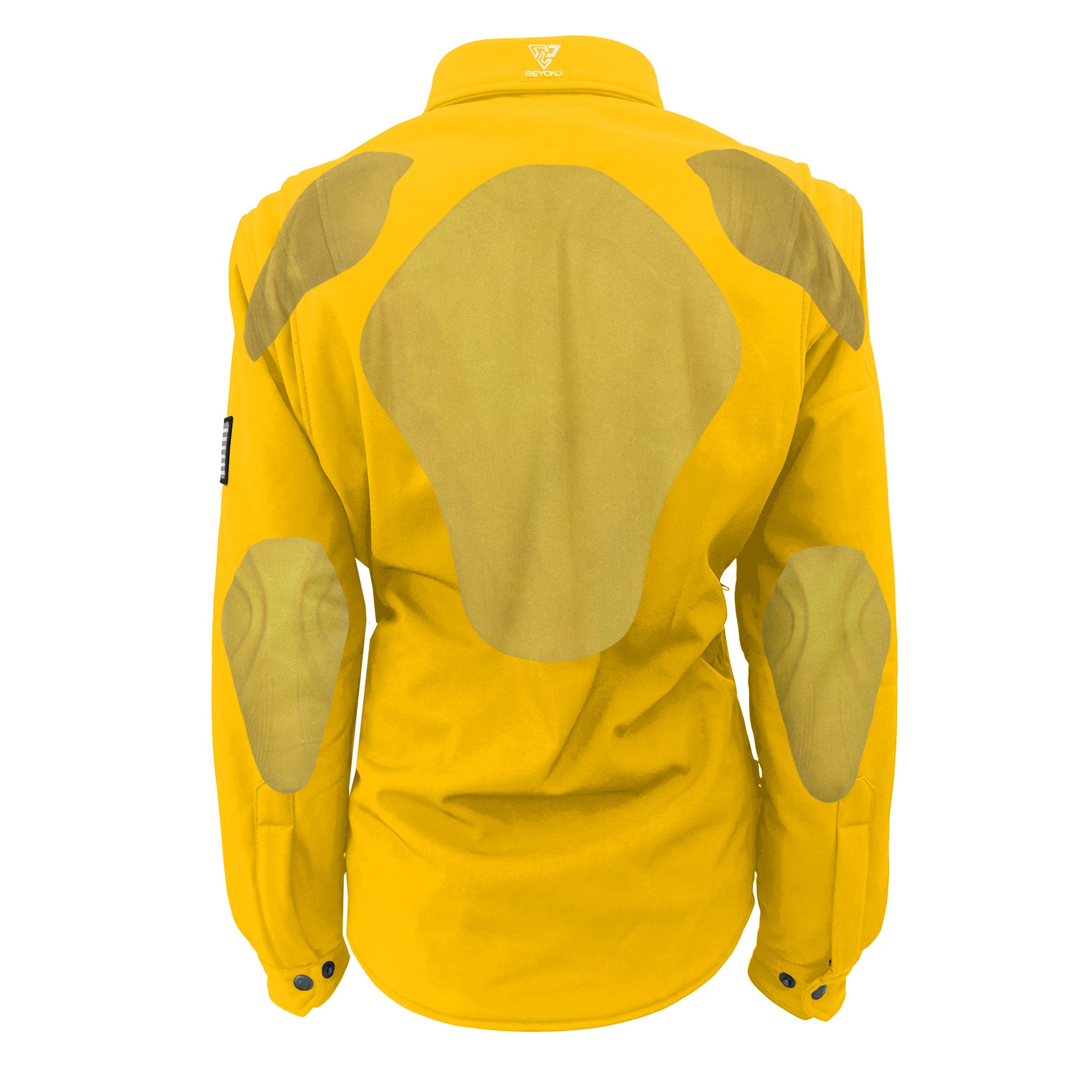 Protective SoftShell Winter Jacket for Women – Yellow Matte with Pads