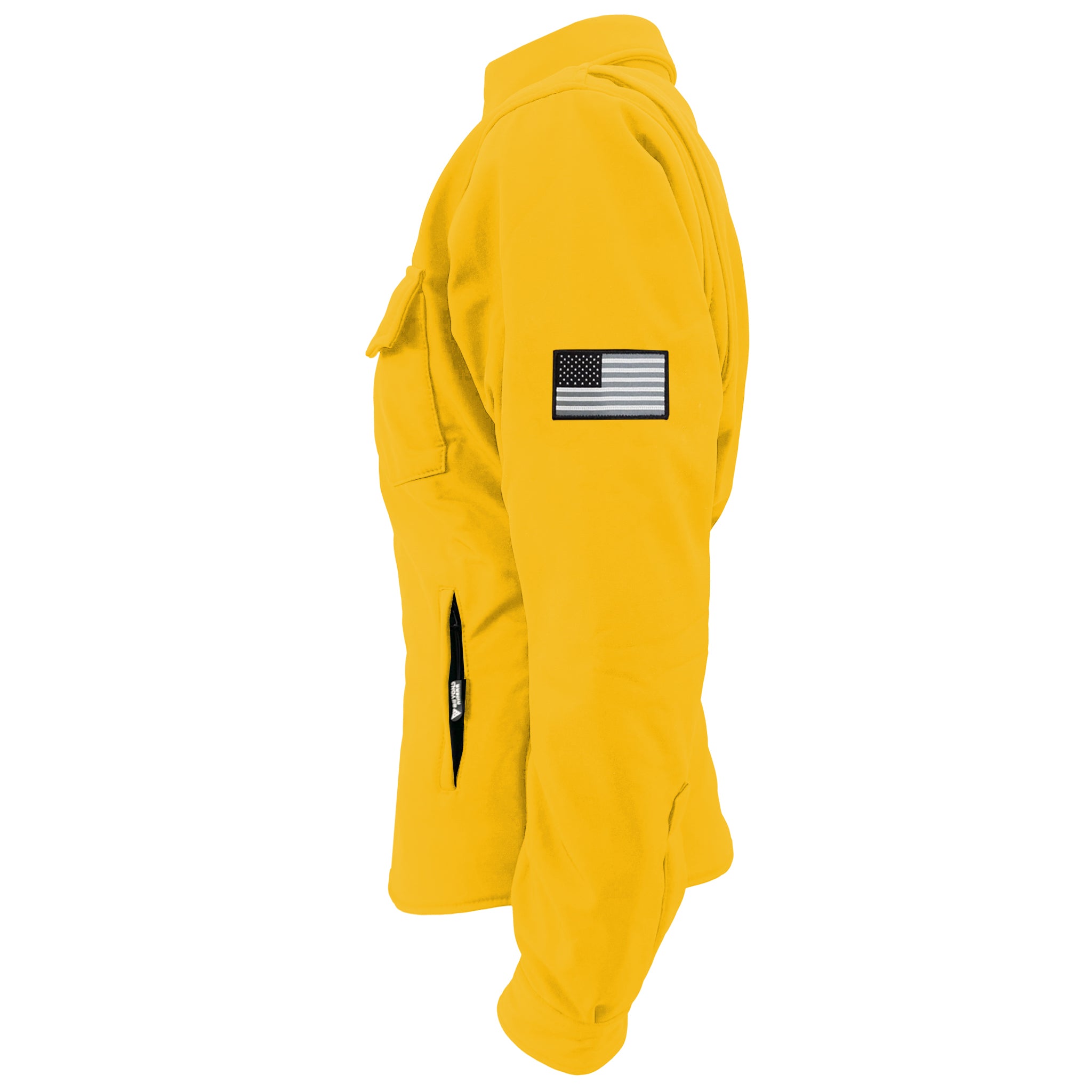 Protective SoftShell Winter Jacket for Women – Yellow Matte with Pads