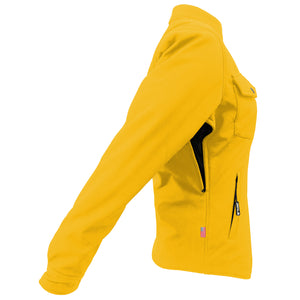 Protective SoftShell Winter Jacket for Women – Yellow Matte with Pads