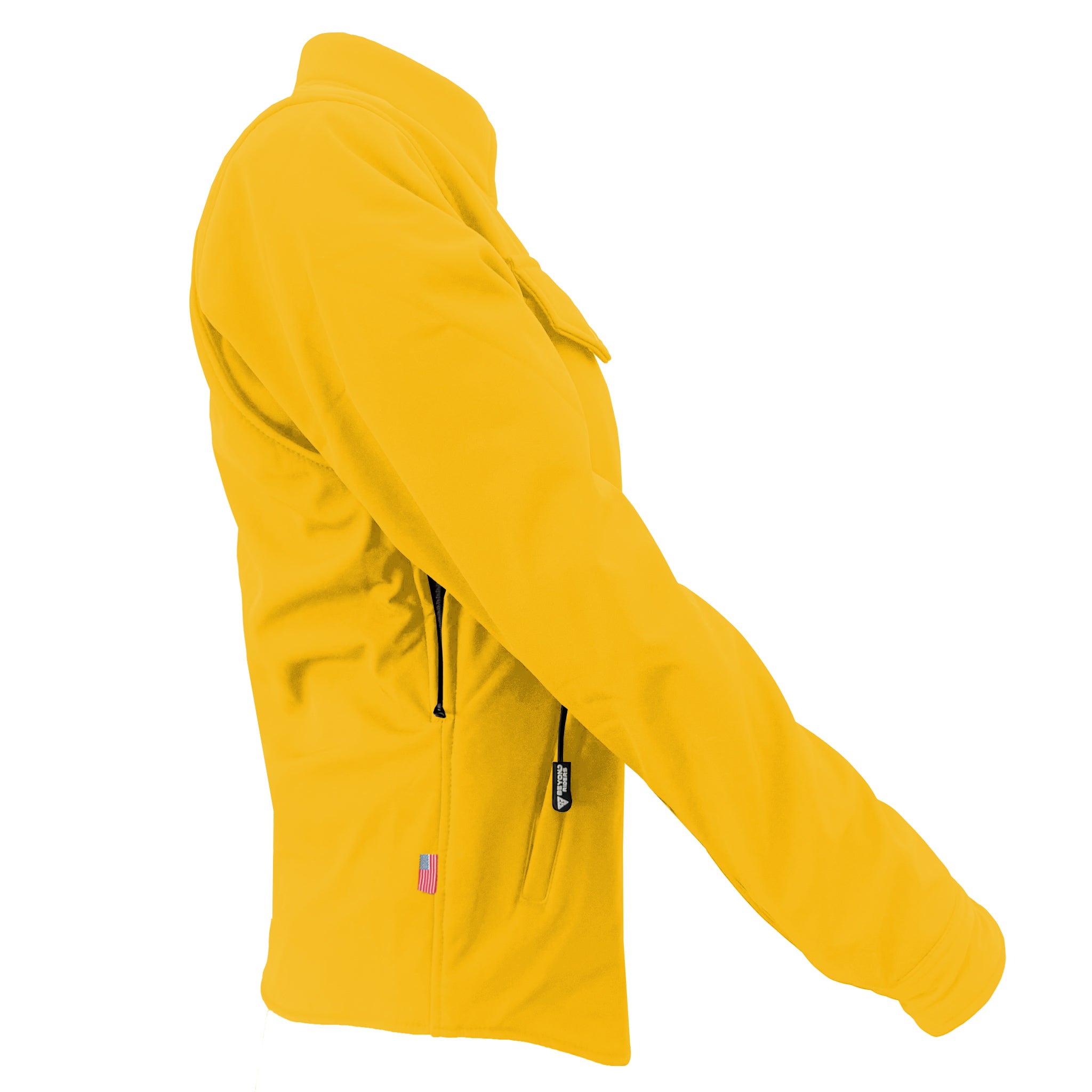 Protective SoftShell Winter Jacket for Women – Yellow Matte with Pads