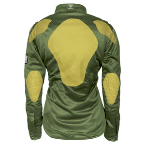 Ultra Protective Shirt for Women - Army Green Solid with Pads