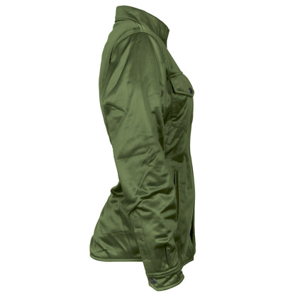 Ultra Protective Shirt for Women - Army Green Solid with Pads