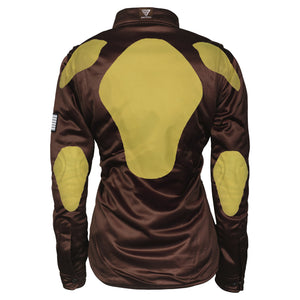 ‌Ultra Protective Shirt for Women - Brown Solid with Pads