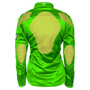 Ultra Protective Shirt for Women - Green Solid with Pads