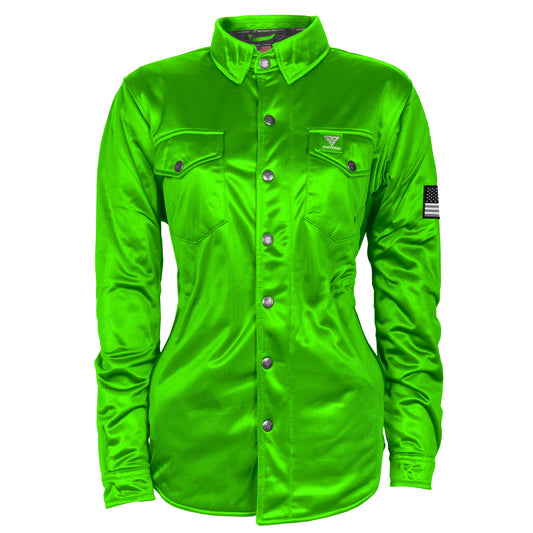 Ultra Protective Shirt for Women - Green Solid with Pads