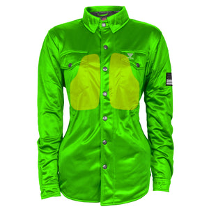 Ultra Protective Shirt for Women - Green Solid with Pads