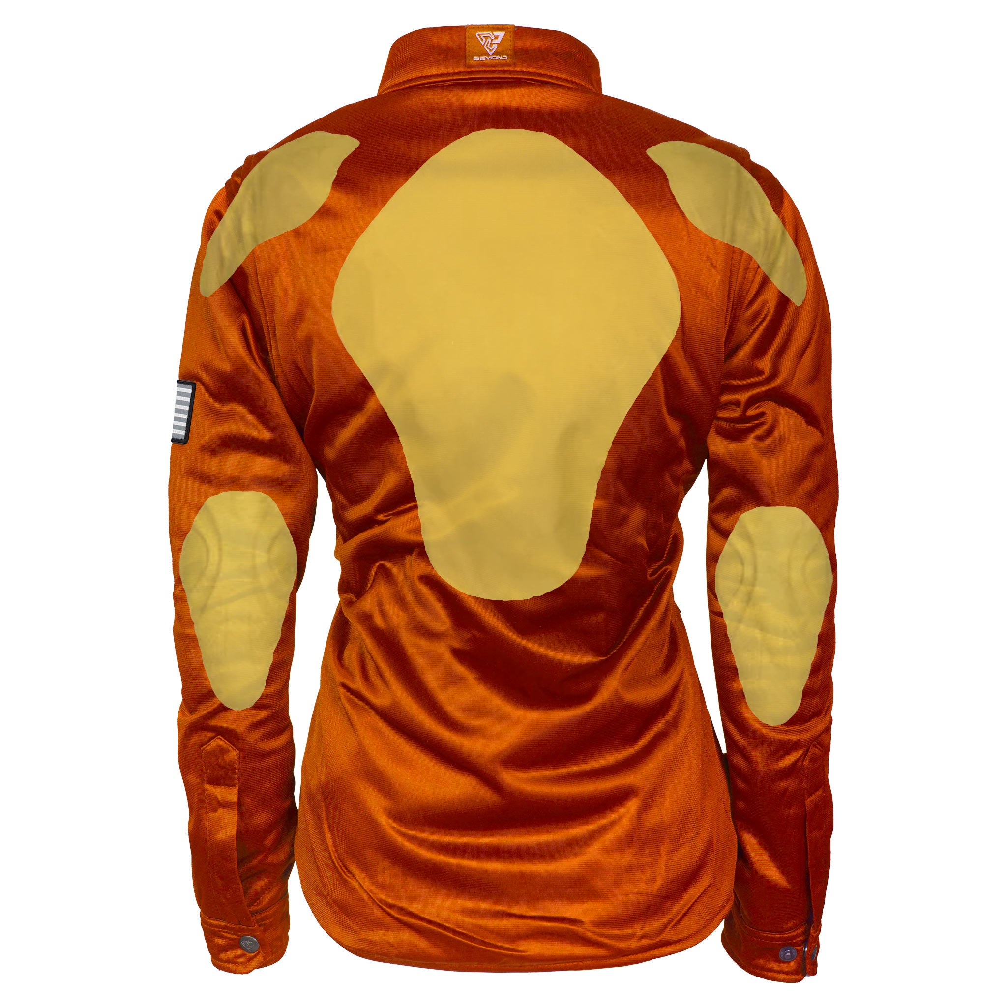 Ultra Protective Shirt for Women - Orange Solid with Pads