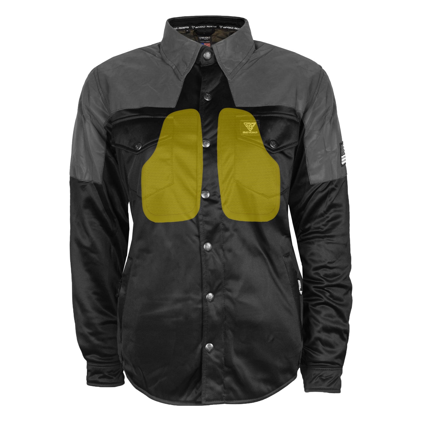 Ultra Reflective Shirt "Nightfall Nebula" for Women - Black with Pads