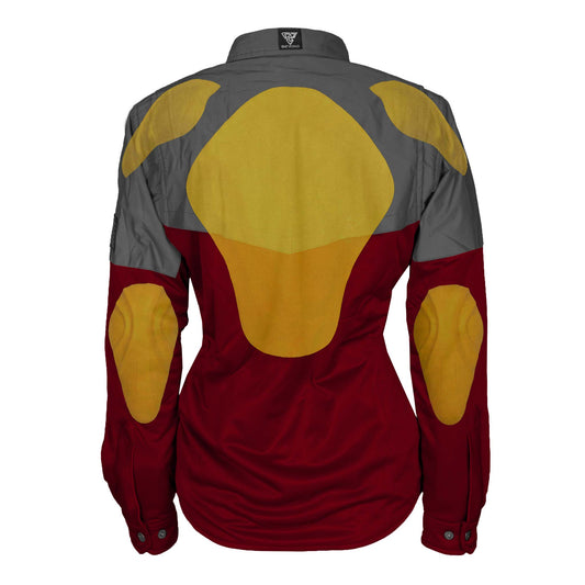 Ultra Reflective Shirt Red Maroon Nebula for Women - with Pads