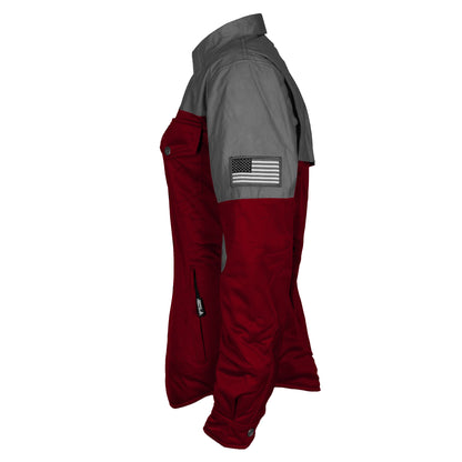 Ultra Reflective Shirt Red Maroon Nebula for Women - with Pads