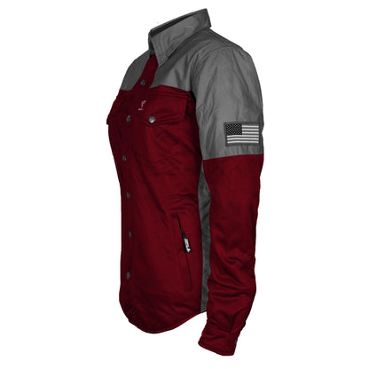 Ultra Reflective Shirt Red Maroon Nebula for Women - with Pads