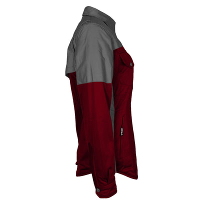 Ultra Reflective Shirt Red Maroon Nebula for Women - with Pads