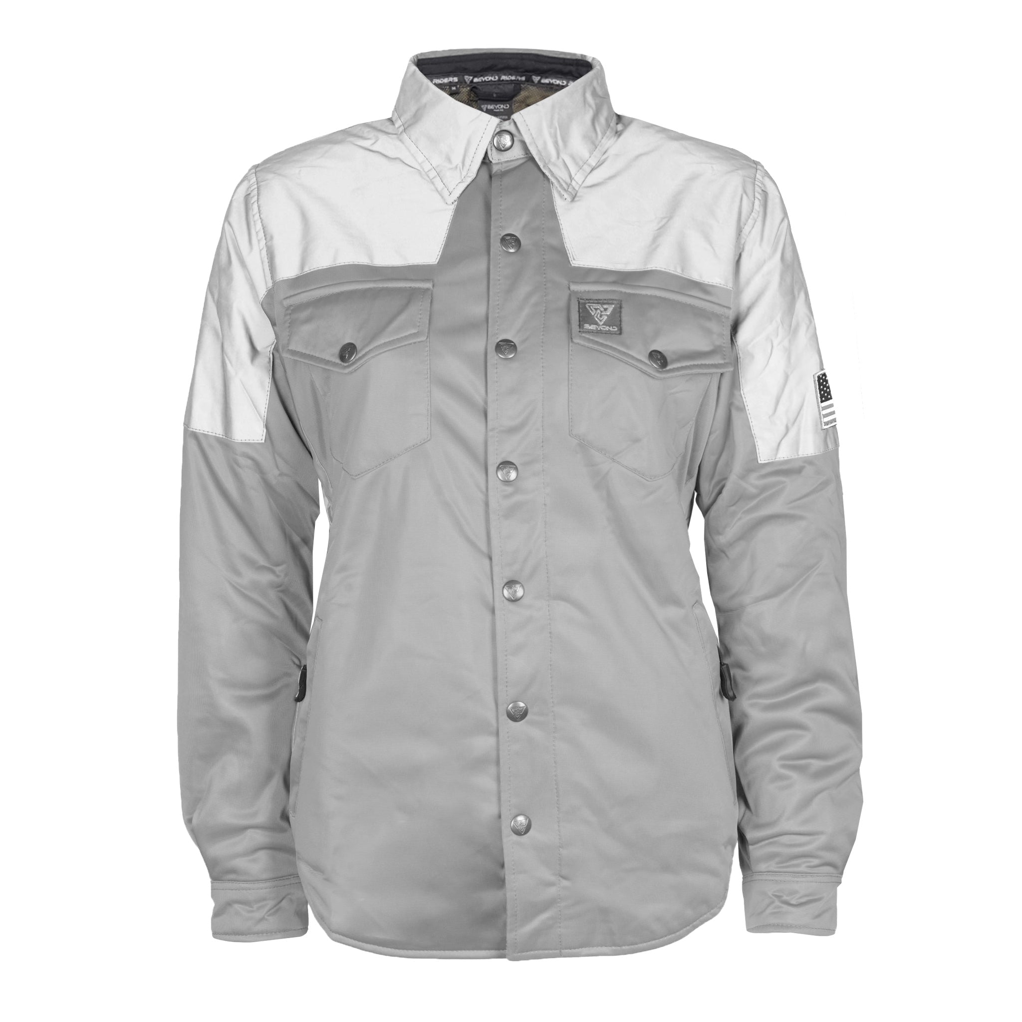 Ultra Reflective Shirt "Twilight Titanium" for Women - Gray and Silver with Pads