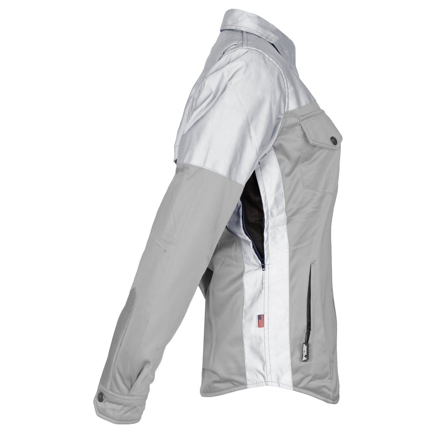 Ultra Reflective Shirt "Twilight Titanium" for Women - Gray and Silver with Pads