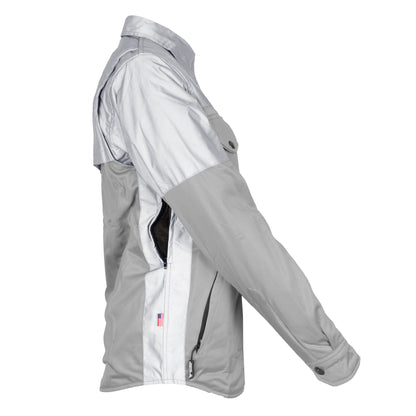 Ultra Reflective Shirt "Twilight Titanium" for Women - Gray and Silver with Pads