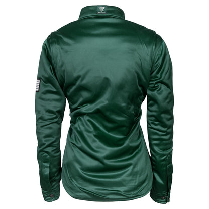 Ultra Protective Shirt for Women - Dark Green Solid with Pads
